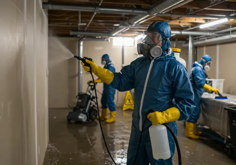 Basement Sanitization and Antimicrobial Treatment process in Ravensdale, WA